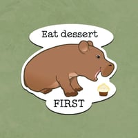 Image 1 of Dash Eat Dessert First Vinyl Sticker