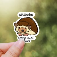 Image 2 of Hedgehog Attitude Vinyl Sticker