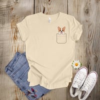 Image 4 of Pocket Corgi Unisex T-shirt