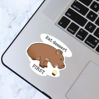 Image 3 of Dash Eat Dessert First Vinyl Sticker