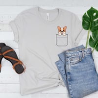 Image 5 of Pocket Corgi Unisex T-shirt