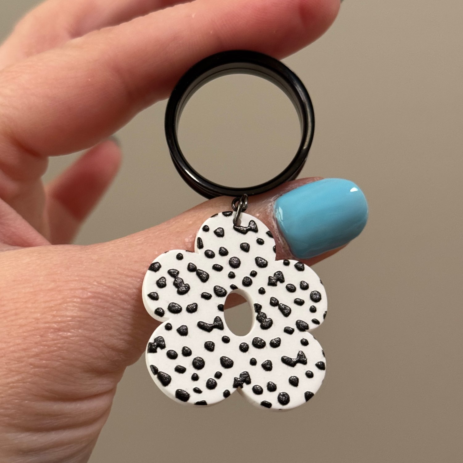 Image of Polka Dot Flower Dangles (sizes 2g-2")
