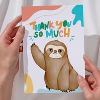 Thank You So Much Sloth Greeting Card