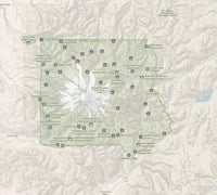 Image 3 of Mount Rainier National Park 3D Topography Map