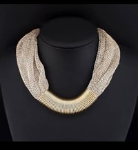 Image 1 of Gold Mesh Gold Plated Necklace 
