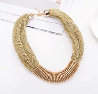 Image 2 of Gold Mesh Gold Plated Necklace 