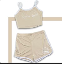SayLess 2 Piece set (Khaki w/ white print)