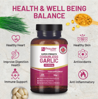 Image 1 of Premium Odourless Garlic Capsules - High Strength 45,000mg