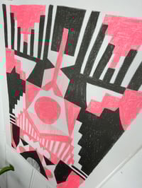 Image 2 of Black and Pink Pencil Riso Print