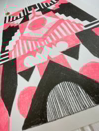 Image 3 of Black and Pink Pencil Riso Print