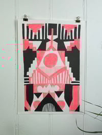Image 1 of Black and Pink Pencil Riso Print