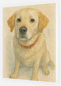 Image 1 of Yellow Lab (cards & envelopes) min order 50 cards