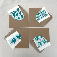Image 2 of Teal Robins Card