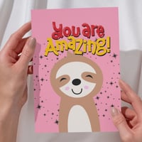 You Are Amazing Sloth Greeting card