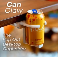 Image 1 of CanClaw Fold-Out Desk Cupholder Headphone Holder–Gaming Setup