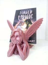Image 1 of Fairy Tale Keeper Book Display – Winged Book Holder, Fits Books- Tablets Up to 1.75” Thick