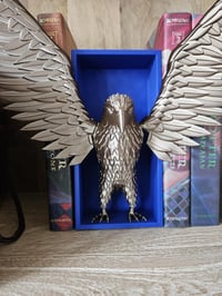 Image 1 of Emerging Eagle -Raven Book Nook | Majestic Bookshelf Insert 