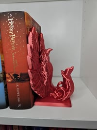 Image 2 of Phoenix Bookend – Firebird Bookshelf Decor 