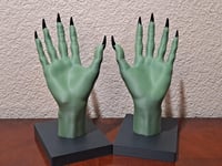 Image 2 of Witch Hands Spell Book Holder – Halloween Decor, Magical Book Stand