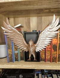Image 2 of Emerging Eagle -Raven Book Nook | Majestic Bookshelf Insert 