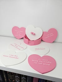 Image 2 of Sassy Romance Book Conversation Heart Coasters 