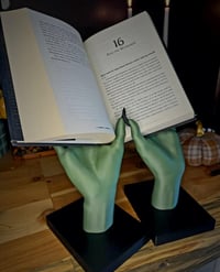 Image 3 of Witch Hands Spell Book Holder – Halloween Decor, Magical Book Stand