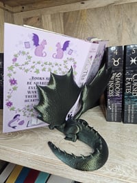 Image 3 of Book Wyrm Reading Dragon Display – Winged Book Holder 1.5 thick books