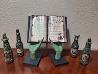 Image 4 of Witch Hands Spell Book Holder – Halloween Decor, Magical Book Stand