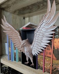 Image 4 of Emerging Eagle -Raven Book Nook | Majestic Bookshelf Insert 