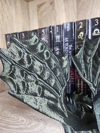 Image 4 of Book Wyrm Reading Dragon Display – Winged Book Holder 1.5 thick books