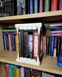 Image 4 of Vampire-Themed Book Nook – Gothic Bookshelf Decor with Storage Drawer