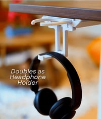 Image 6 of CanClaw Fold-Out Desk Cupholder Headphone Holder–Gaming Setup