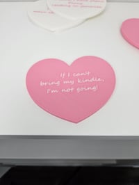Image 5 of Sassy Romance Book Conversation Heart Coasters 