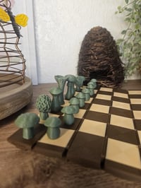 Image 5 of Forest-Inspired Chess Set | Roll-Up Log Design