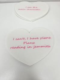 Image 6 of Sassy Romance Book Conversation Heart Coasters 