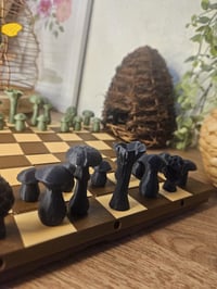 Image 6 of Forest-Inspired Chess Set | Roll-Up Log Design