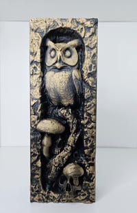 Image 2 of Dark Fantasy Owl Book Nook – Gothic Woodland Bookshelf 