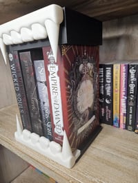 Image 7 of Vampire-Themed Book Nook – Gothic Bookshelf Decor with Storage Drawer