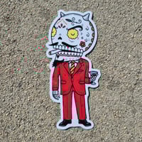 Image 3 of Diablito Catrin Calavera Vinyl Sticker