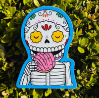 Image 2 of Calavera with Concha Vinyl Sticker