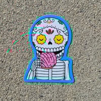 Image 4 of Calavera with Concha Vinyl Sticker