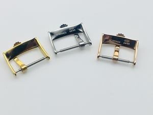 Image of rolex watch strap buckles,16mm and 18mm,s/steel.yellow gold,rose pink gold