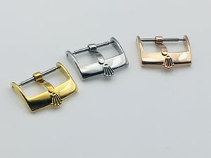 Image of rolex watch strap buckles,16mm and 18mm,s/steel.yellow gold,rose pink gold