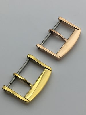 Image of Longines 18mm/16mm 2x colours Conquest Pin Buckle Tang Tongue Clasp for Leather Band Strap