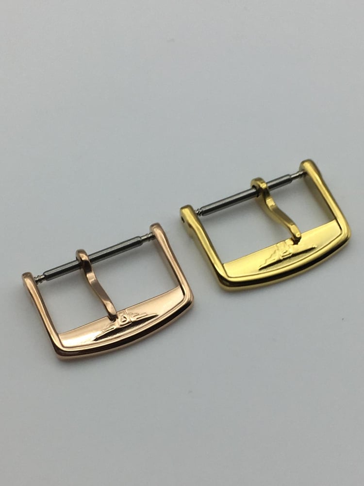 Image of Longines 18mm/16mm 2x colours Conquest Pin Buckle Tang Tongue Clasp for Leather Band Strap