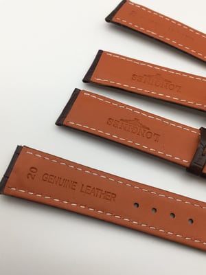 Image of New 18mm/20mm brown Gents Genuine Leather Watch Strap For Longines