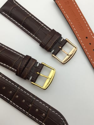 Image of New 18mm/20mm brown Gents Genuine Leather Watch Strap For Longines