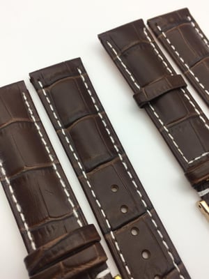 Image of New 18mm/20mm brown Gents Genuine Leather Watch Strap For Longines