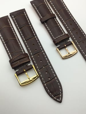 Image of New 18mm/20mm brown Gents Genuine Leather Watch Strap For Longines