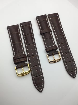 Image of New 18mm/20mm brown Gents Genuine Leather Watch Strap For Longines